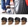 4 Stück/Set Helm Totenkopf Typ Reifenventil Schaft mit Gummi für Autos Fahrräder SUVs LKW Motorrad