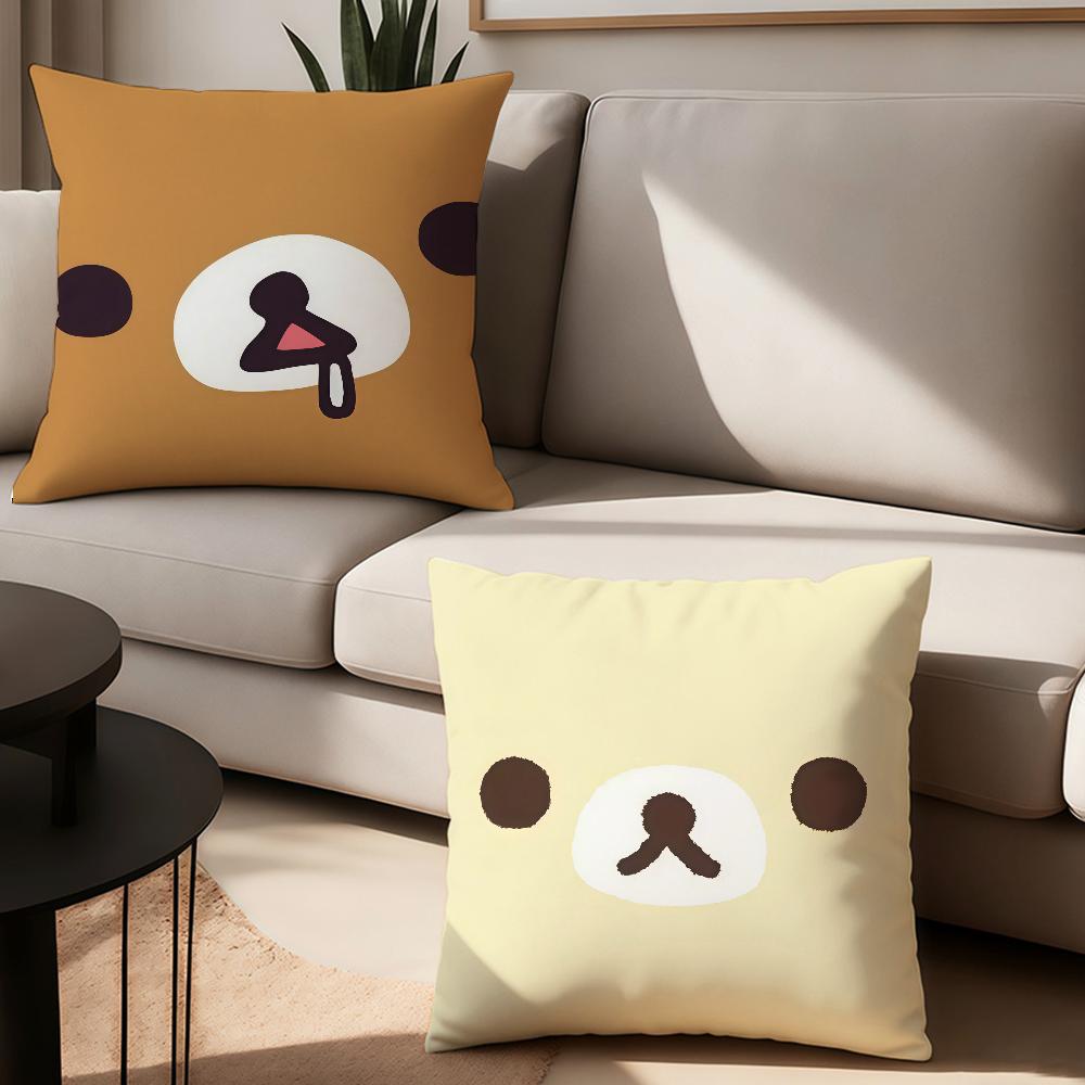 Cartoon R-Rilakkuma Anime Pillow Case Suitable For Bedrooms Living Rooms Cars Home Decoration