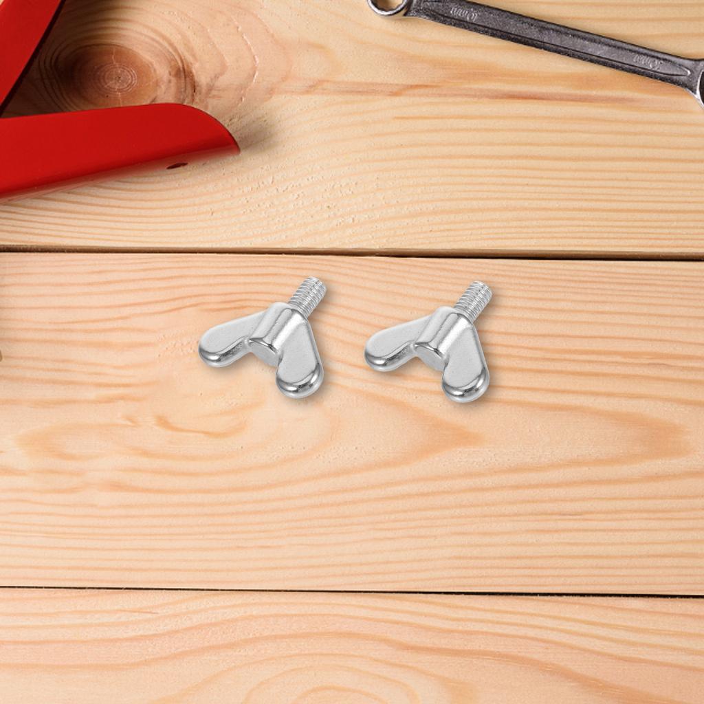 2Pcs Wing Nut and Bolt Set Stainless Steel Hand Twist Screws for Flagpole Base Mounting Hardware Accessories Reliable Connection