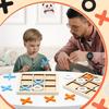 Trä XO Tic Tac Toe-spel Minischackbräde Interaktion Pusselträning Montessori pedagogiska leksaker Present för barn Pojke Flicka
