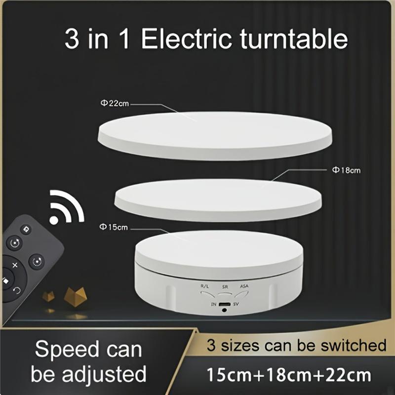 AS60-Electric Motorized Turntable 360 Degree Rotating Display Stand With Remote Control For Photography For Or Video Use