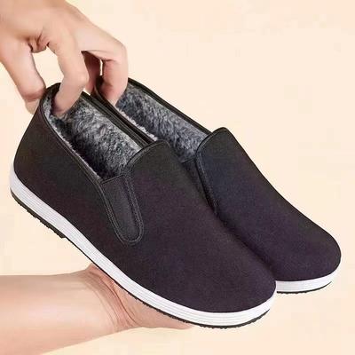 2025 Direct Supply Old Beijing Cloth Shoes Men's Cotton Non-slip, Wear-resistant and Breathable Casual Work Labor Insurance Black Cloth Shoes