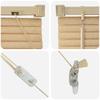 Venetian Blind Light Brown with Pattern 213 x 150 cm 25 mm PVC