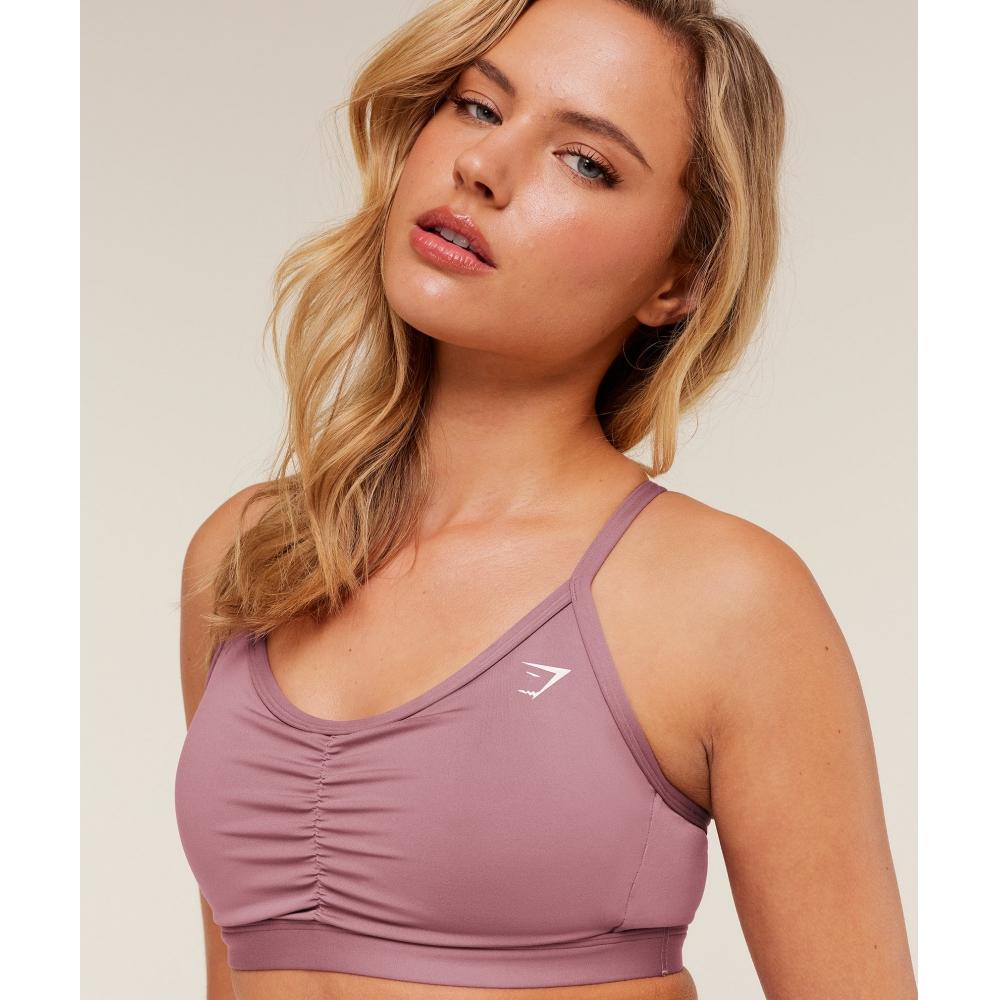 Gymshark Ruched Sports Bra Calm Pink B2a7a Kcpd