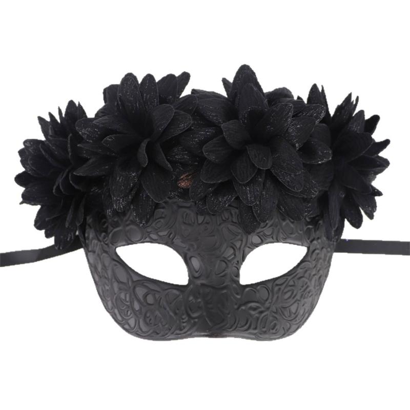 

Maskrades Mask Mexicans Day of The Deads Sugar Skull Eyemask Mask Fancy Dress Half Face Mask Eye Mask for Women Men чорний