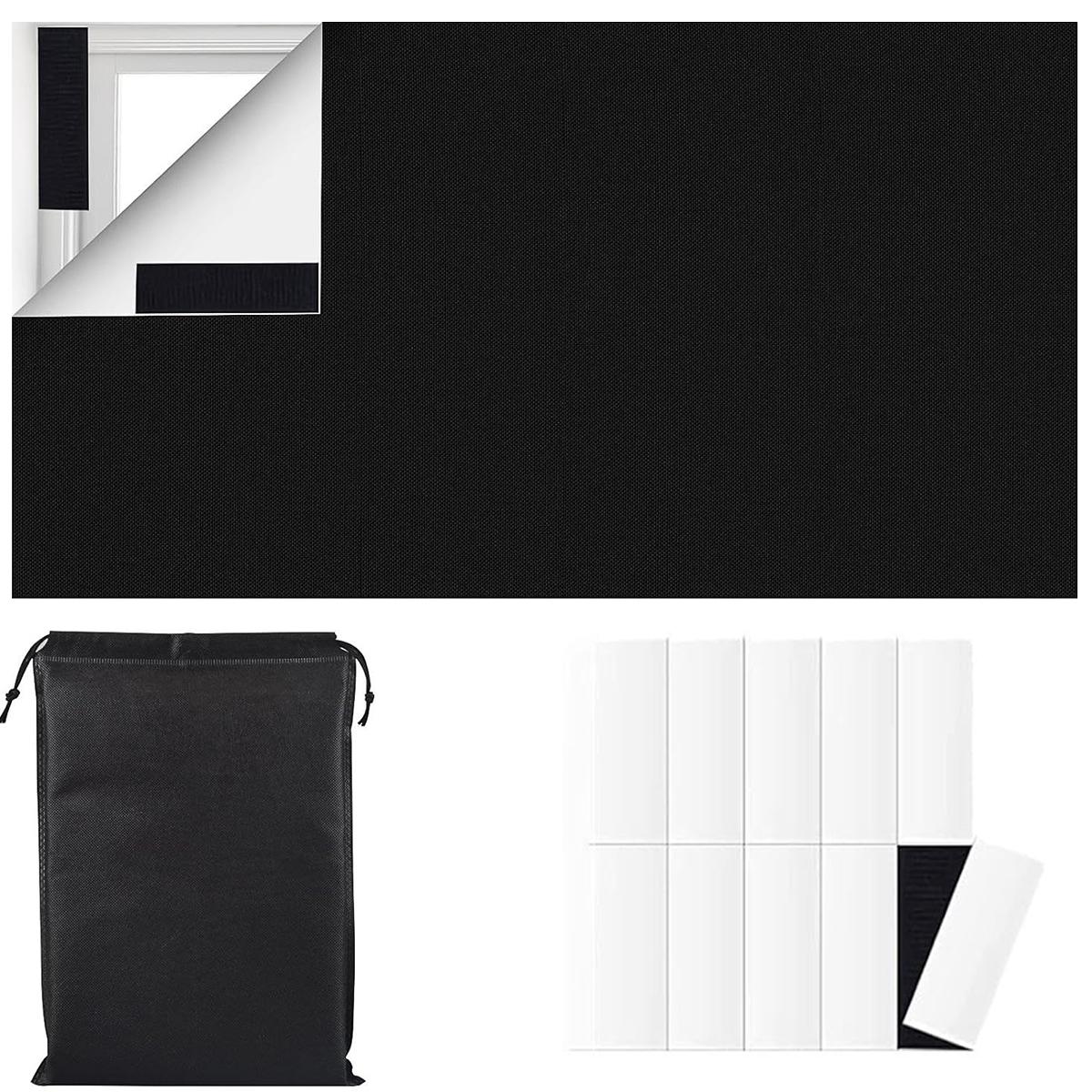 

100% затемняющая штора съемная портативная дорожная блокирующая темнейшую оконную пленку ткань временные самодельные затемняющие шторы 1A