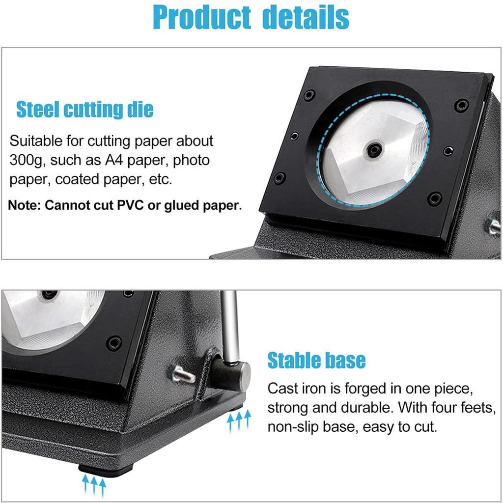 25MM-75MM DIY Runder Papier-Schneidekreis-Messer Knopf-Abzeichen Kreis-Papier-Schneidemaschine Abzeichen-Knopf-Hersteller Kreis-Schneider