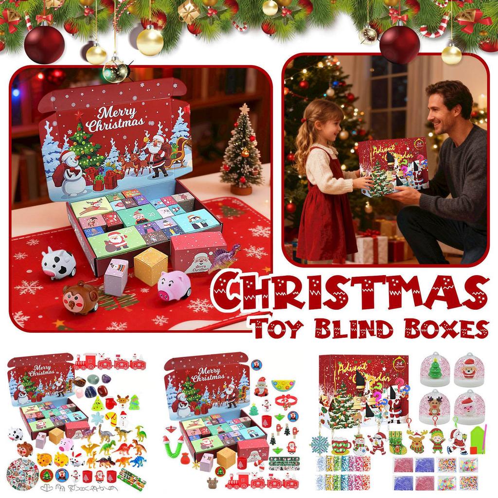 24-Piece Christmas 3D Countdown Calendar Toy Set (24 Toys)
