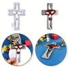 C1FE DIY Silicone Mold for Crafting Love Heart Crosses Charm Jewelry and Decorations