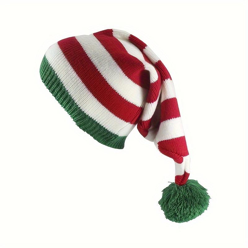 Christmas Knit Beanies, Santa Crochet Caps. Hand Wash, Polyester. Festive Holiday Party Hats for Adults.