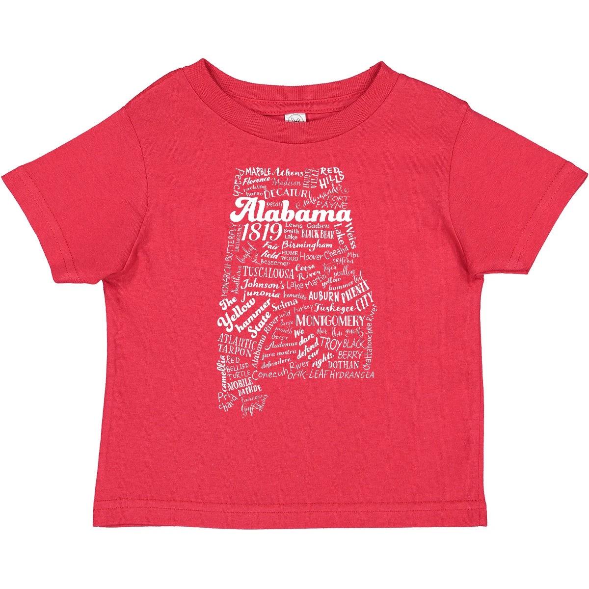 Inktastic Alabama State Word Salad Toddler kids boys T-Shirt Home Yellow Hammer Montgomery 100
