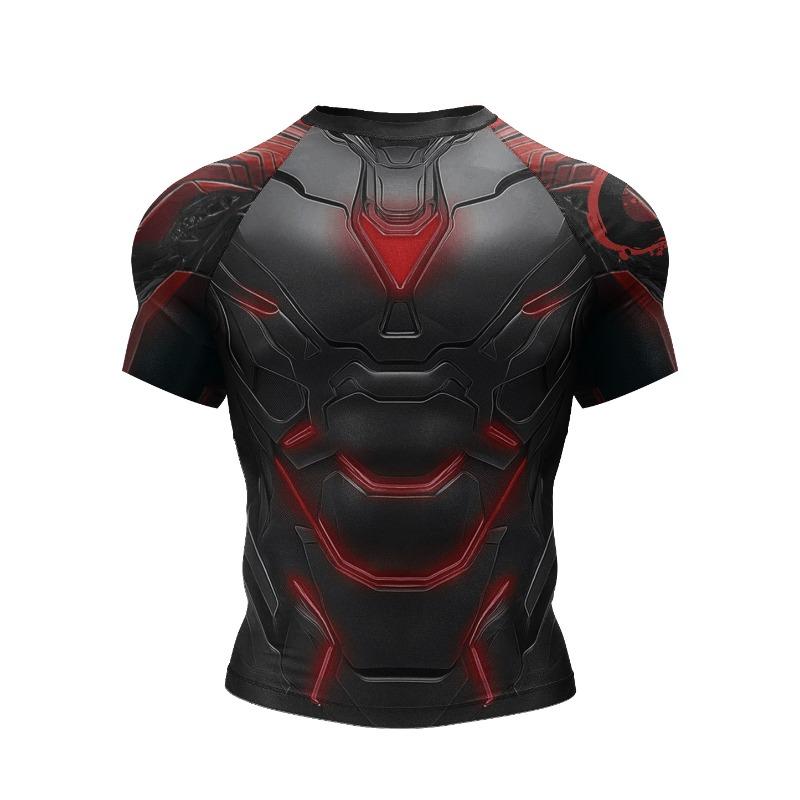 Heißer Verkauf 3D-bedruckter MMA BJJ Rash Guard Kompressionsshirt für Grappling Wrestling Tägliche MMA BJJ No-Gi Fitness-T-Shirts