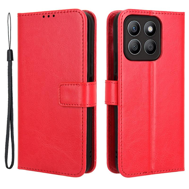 For Honor X8b 4G Cell Phone Case Magnetic Clasp Leather Protective Cover with Wallet Stand