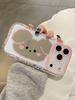 Cartoon Cute Puppy Dog Mirror Phone Case For iPhone  14 15 16 17 Pro Max Shockproof Back Cover
