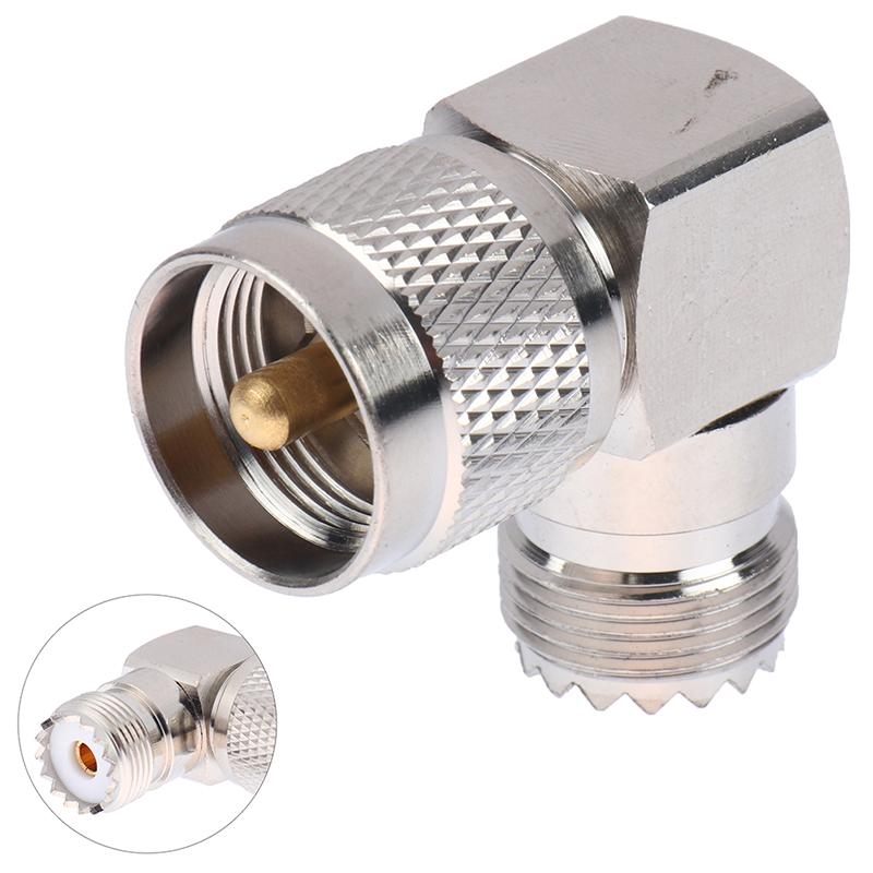 Uhf Male Pl-259 Pl259 To Uhf Female So-239 So239 Angle 90 Rf Adapter Connector