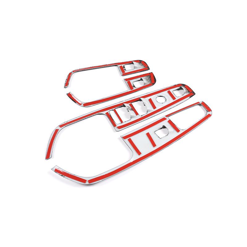 Butoane de comutare de ridicare a geamurilor din fibră de carbon ABS din fibră de mașină Garnitură de acoperire pentru cadru pentru Alfa Romeo Stelvio 2017-