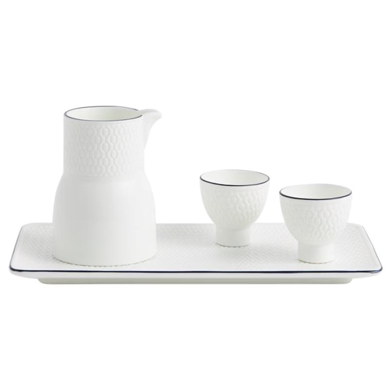Wedgwood Blue Geometric Bone China Baijiu Set