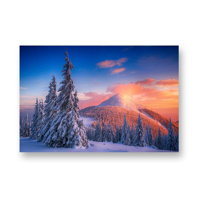 Winterlandschap Meer Foto's Canvas Schilderij Muurkunst Sneeuw Posters en Prints Muurkunst voor Woonkamer Home Decor Cuadros