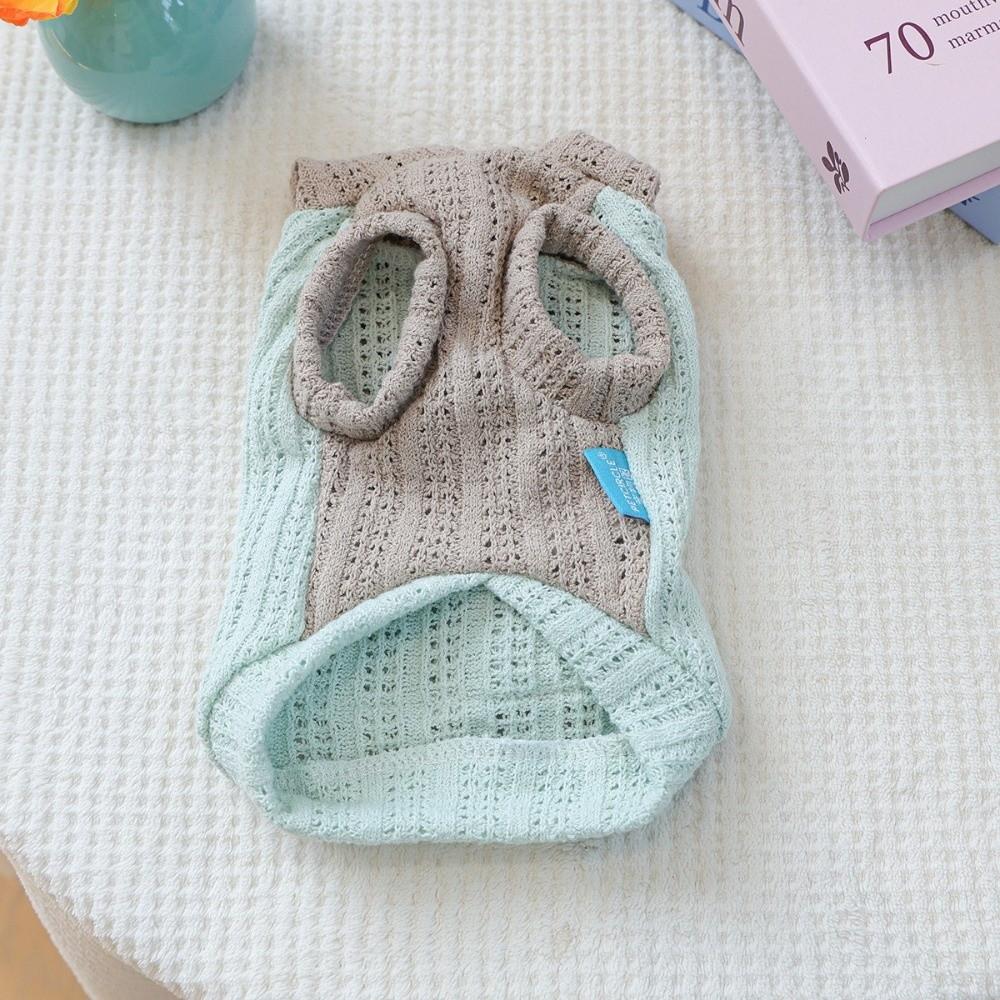 Two Legged Pet Knitted Hoodie Hollow Out Dog Pullover Fashion Dog Base Sweater  for Indoor Outdoor