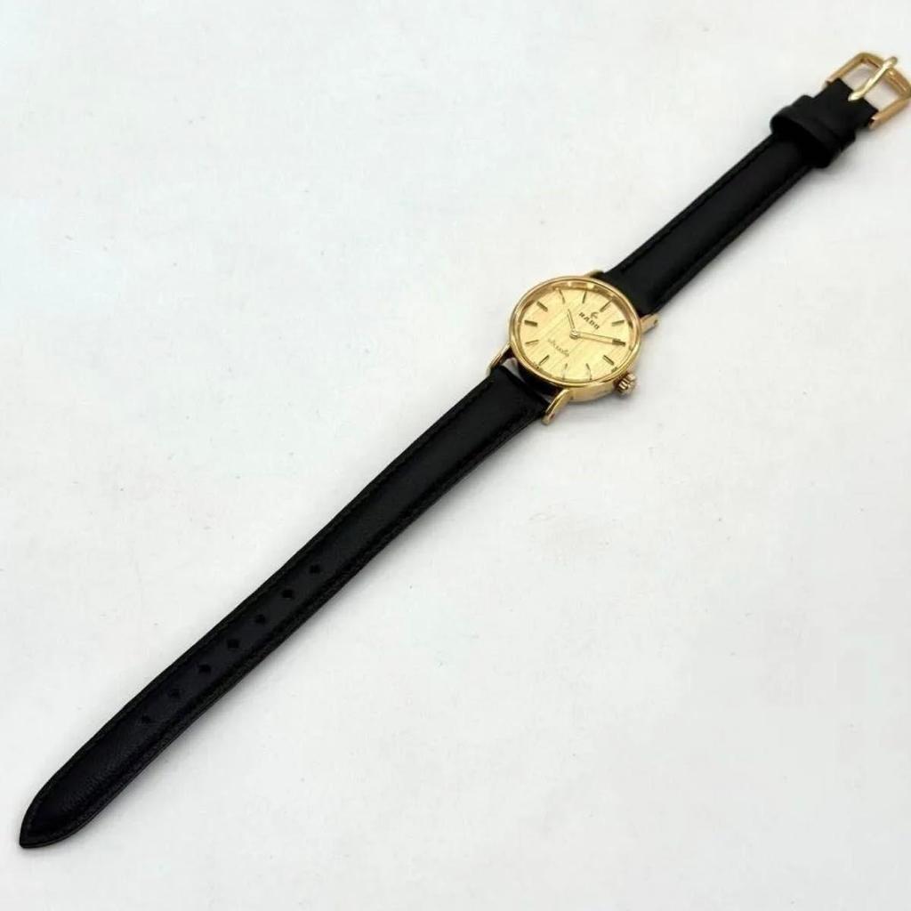 Used A015 [Antique/Extremely Good Condition] RADO Hand-wound Mechanical Gold Color Round Case Ladies Watch