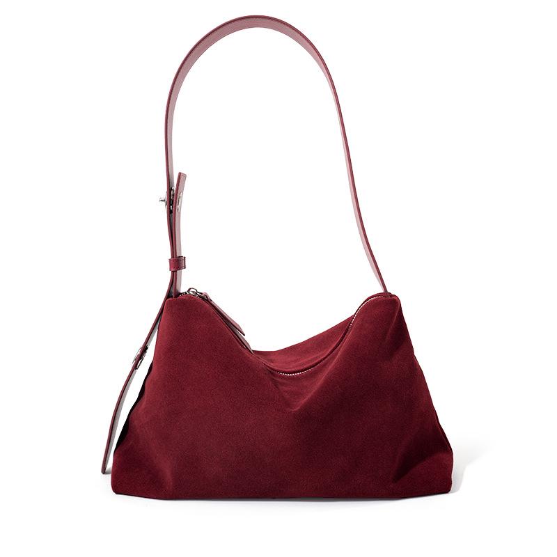 Genuine Leather Women's Tote Bag - High-Silk Matte Cowhide, Large Capacity, Commuting Shoulder/Underarm Bag