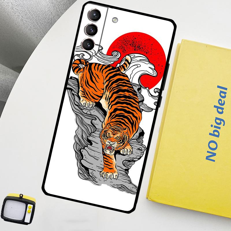 

Кейс с японским искусством «Красный тигр» для Samsung Galaxy S23 FE S22 Ultra S20 S21 FE S8 S9 S10 Plus Note 10 20 Ultra Galaxy S21 FE