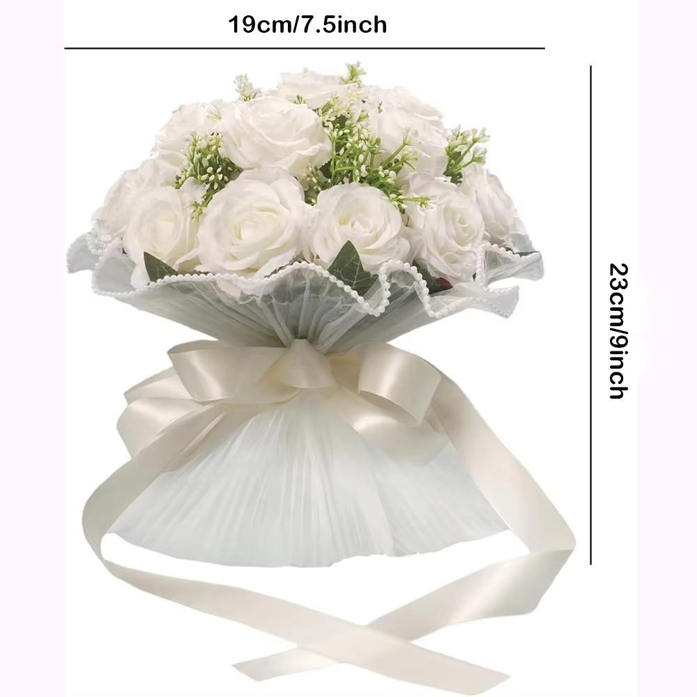 Se hedvábnou stuhou Svatební kytice Kytice umělých květin pro svatební obřad Výročí