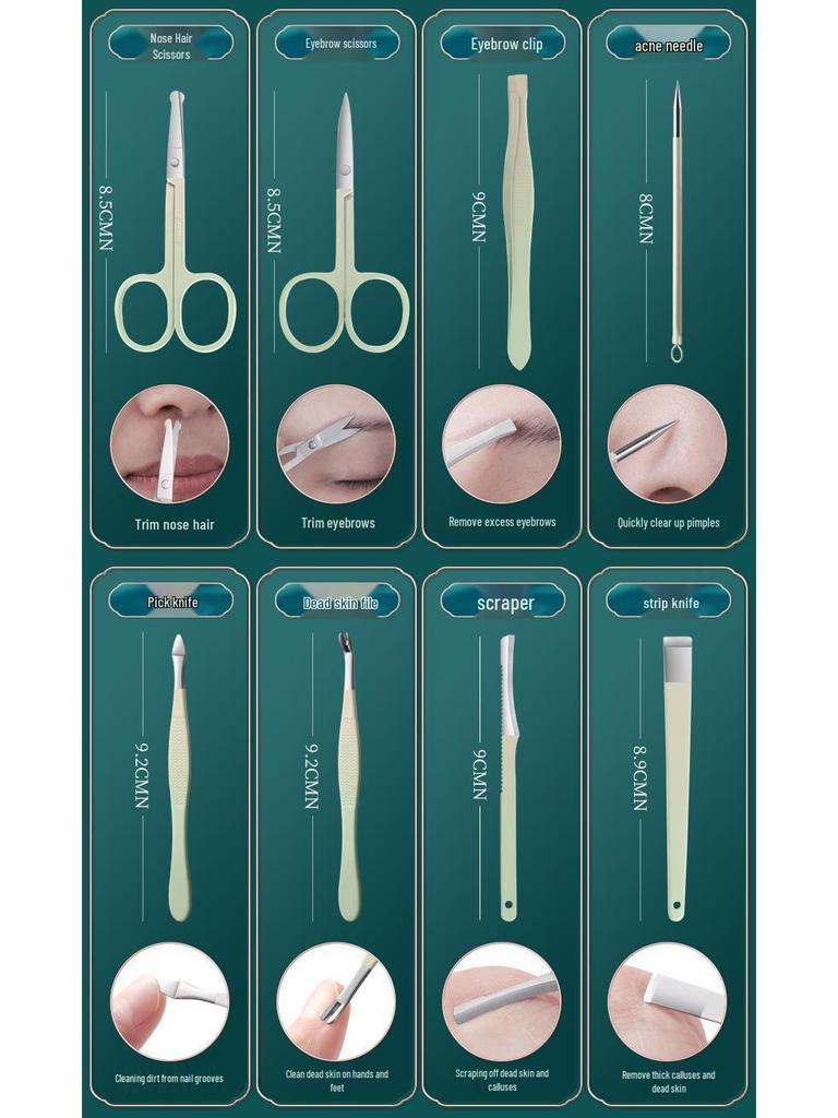 Stainless Steel Manicure & Pedicure Nail Clipper & Knife Set - National Tide Collection