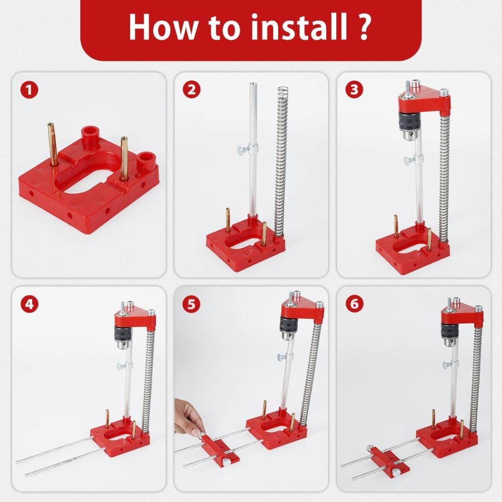 Drill Bit Drilling Jig Precise Drilling Positioner DIY Drill Guide Fixture  Woodworking