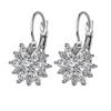 Cross-Border European & American Sunflower Crystal Rhinestone Fashion Ear Clips
