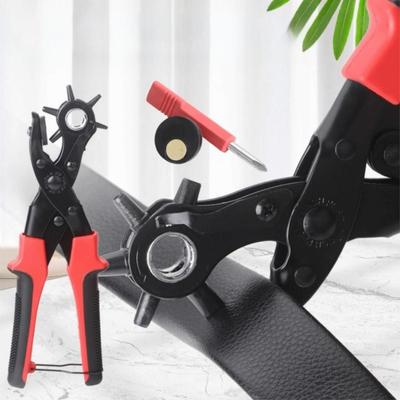 Steel Hole Punch Pliers Revolving Eyelet Piercer Multifunctional Belt Perforator  Watch Bands