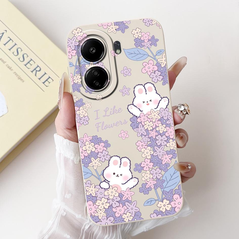 For Xiaomi Redmi 13C Case Cover Popular Flower Bowknot Soft TPU Silicone Shockproof Bumper For Xiaomi Poco C65 Redmi13C 4G Funda