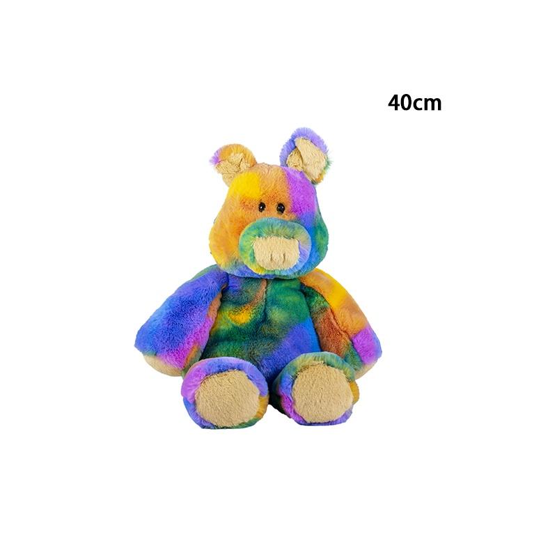 Personalised Rainbow Ombre Bunny Rabbit Teddy Colorful Cute Plush Doll Birthday Gift