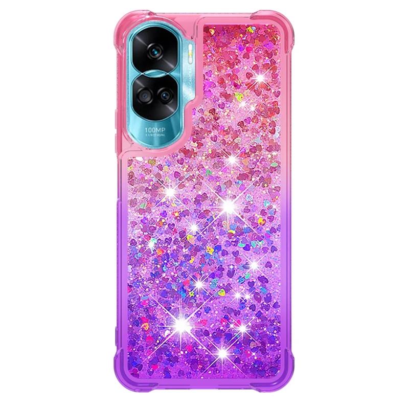For Honor 90 Lite Case Cartoon Painted Pattern Quicksand Liquid Cover For Huawei Honor 90 Lite Honor90 90Lite Phone Case Fundas