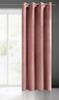 Melanie velvet curtain with eyelets 140x250 cm pink