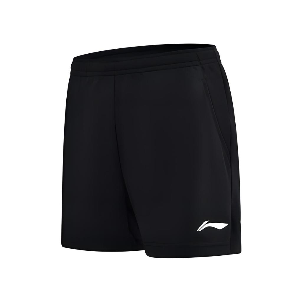Li-Ning Simple Comfortable Soft Quick-Dry Sports Competition Five-Point Casual Shorts Women shorts Black AAPU136-1