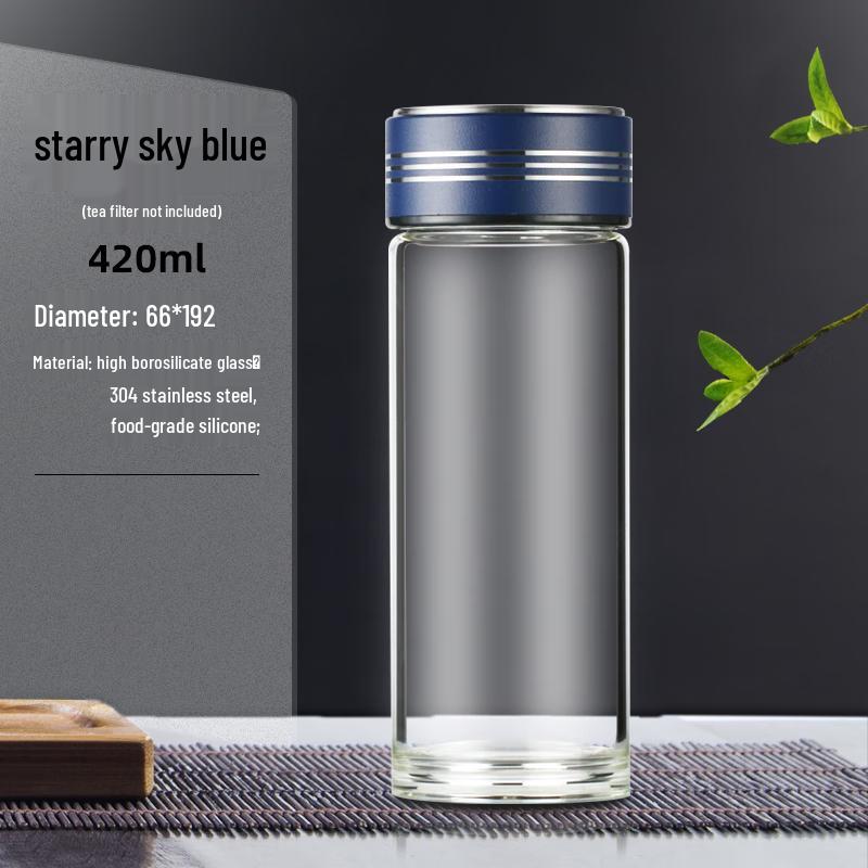 MINGHUI Steel Lid Glass Cup