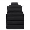 Men's /Winter Fashion Solid Colour Warm Down Cotton Zip Vest