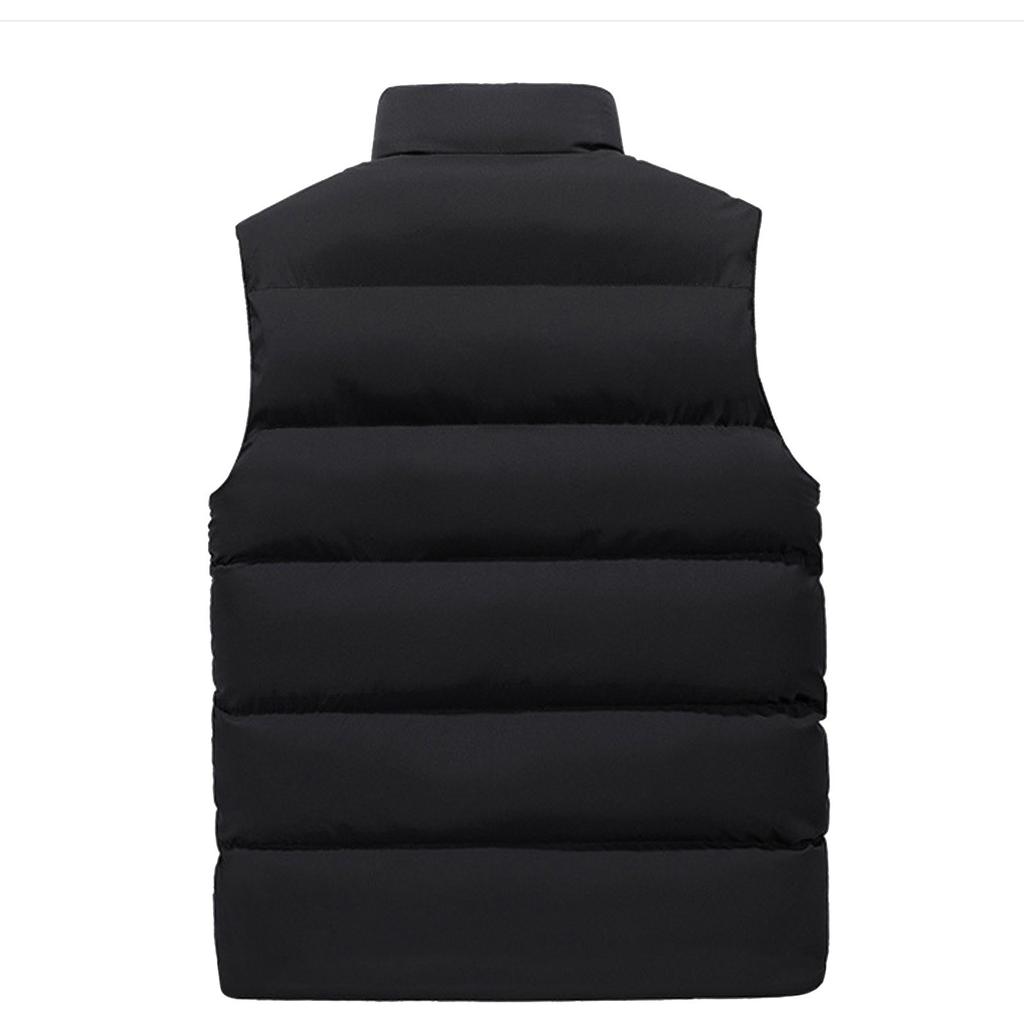 Men's /Winter Fashion Solid Colour Warm Down Cotton Zip Vest