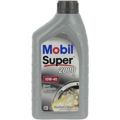 Engine Oil 10W-40 Synthetic - MOBIL - Super 2000 X1 - 1L Can - High Performance Anti-pollution