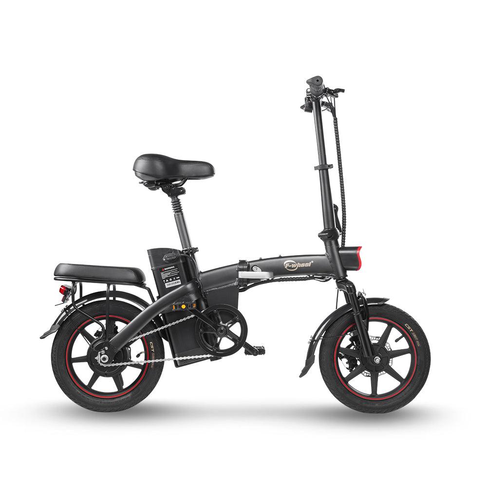 Electric Bike Foldable DYU 14" 250W Motor Top Speed 25Km/h 48V 7.8AH Max Range 60Km Black A5