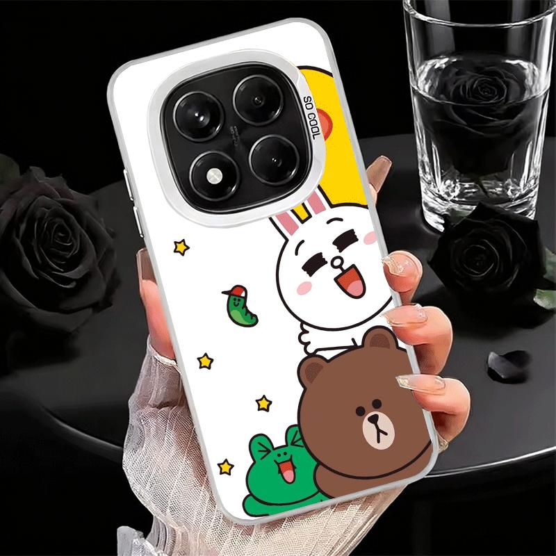Cartoon Bear Brown Rabbit Soft Phone Case for Xiaomi Redmi Note 13 14 15 Pro Plus 12S 12 11S 11 11T 10S 10 Shockproof Cover Back