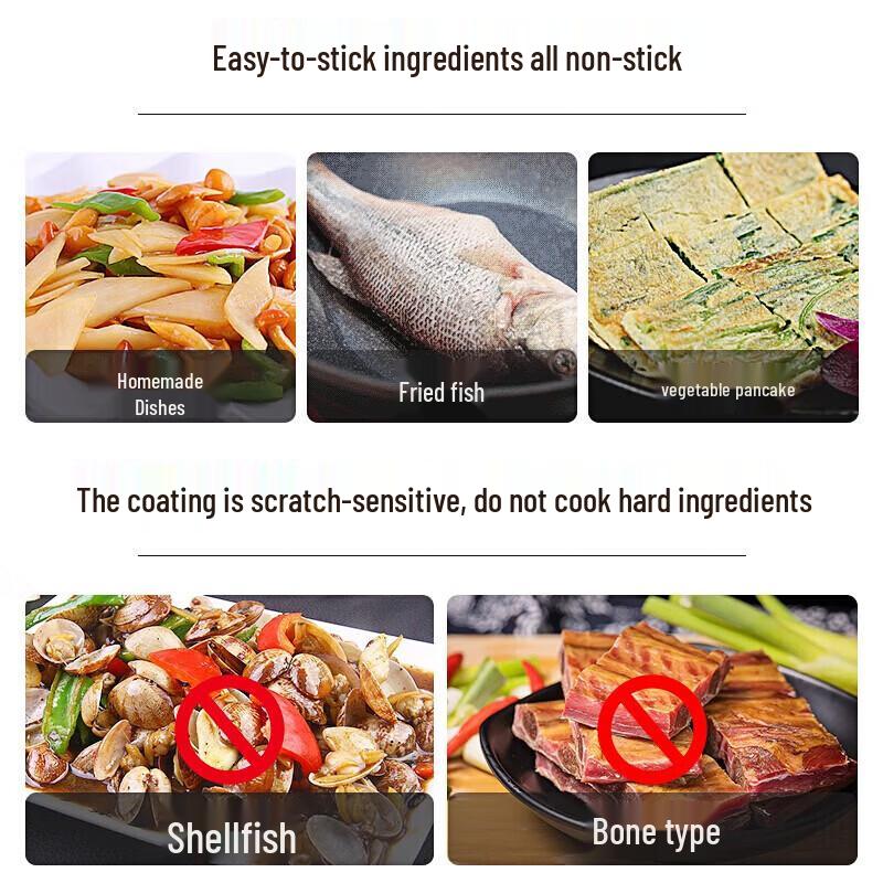 COOKER KING 36cm Non-Stick Cast Iron Wok