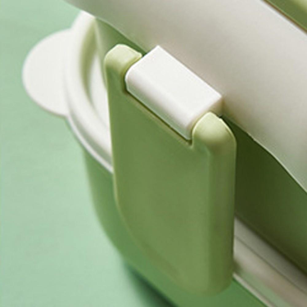 Dvouvrstvý kreslený obědový box se vzorem ovoce, přihrádkový obědový box, plastový obědový box, škola