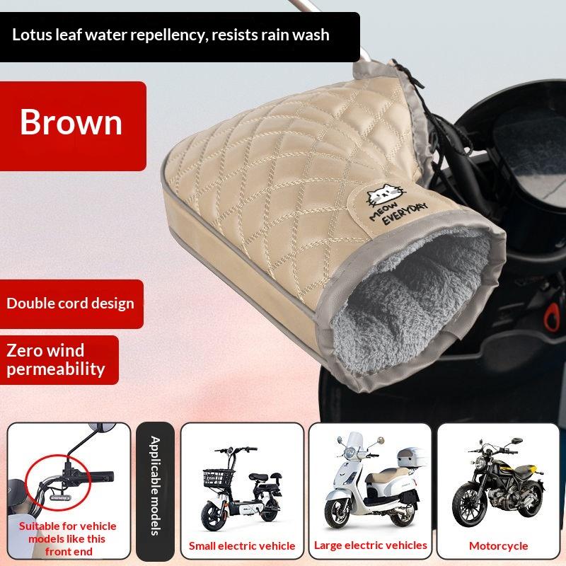 

1 Pair Motorcycle Handlebar Gloves Muffs Winter Cycling Gloves Waterproof Handlebar Cover Mitts Snowmobile E-Bike Thermal Gloves