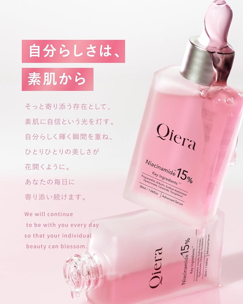 Qiera Vitamin B 15% Serum 30ml with , Ceramide, Hyaluronic Acid for Radiant Skin