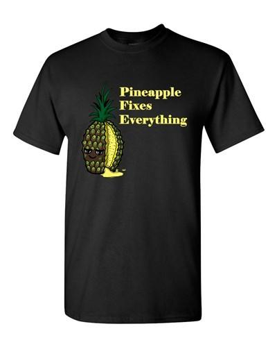 Pineapple Fixes Everything Sweet Fruits Dessert Novelty Adult DT T-Shirts Tee Unisex T-Shirt XL