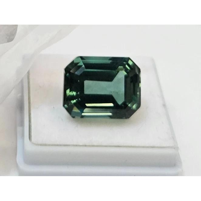 Natural Teal Blue Tourmaline 9+ Ct Emerald Cut Stunning Loose Gemstone