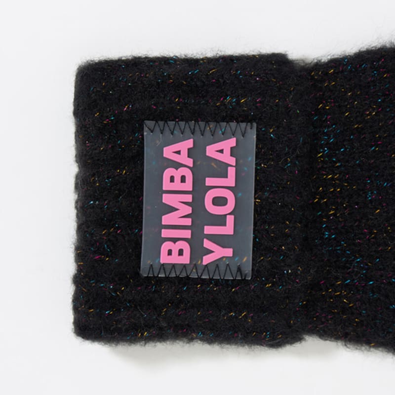 BIMBA Y LOLA Black Logo Gloves B246AIG004BKB