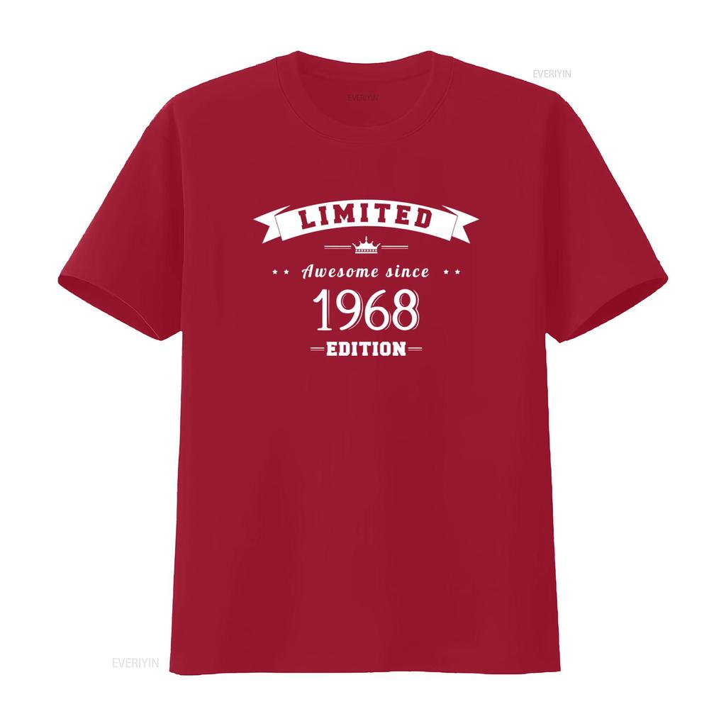 55th Birthday T Shirt Limited Edition Awesome Since 1968 100 Pre Shrunk Cotton vintage Washed Stylish Versatile graphic